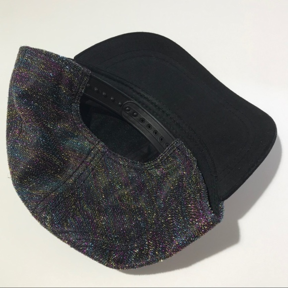 Black Colorful Metallic Baseball Cap‎ OS snap back - Picture 8 of 8